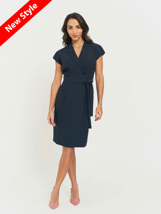 Ladies' Le Fleur Dress w/ short sleeves - Navy