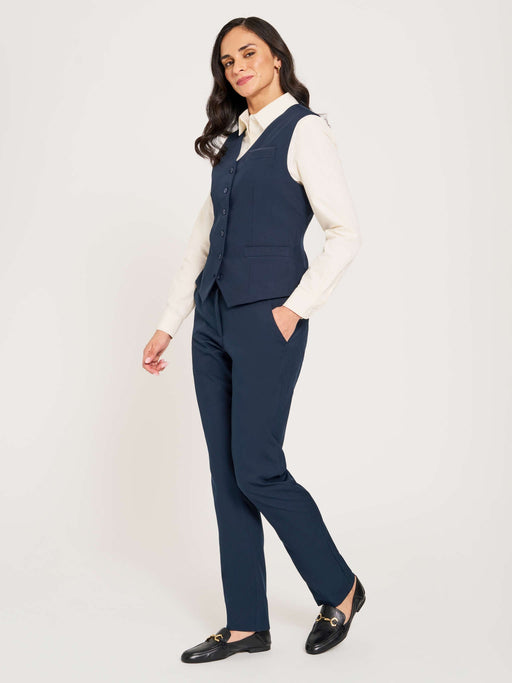 Ladies' 6-Button Vest - Navy