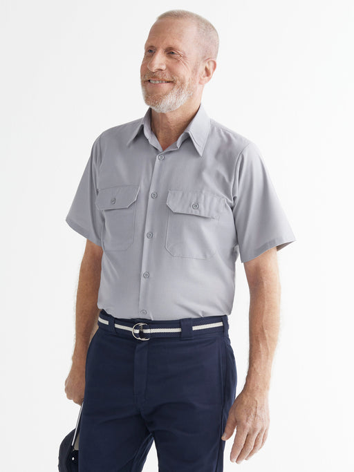 Men's Solid Ripstop Short Sleeve Shirt - Grey