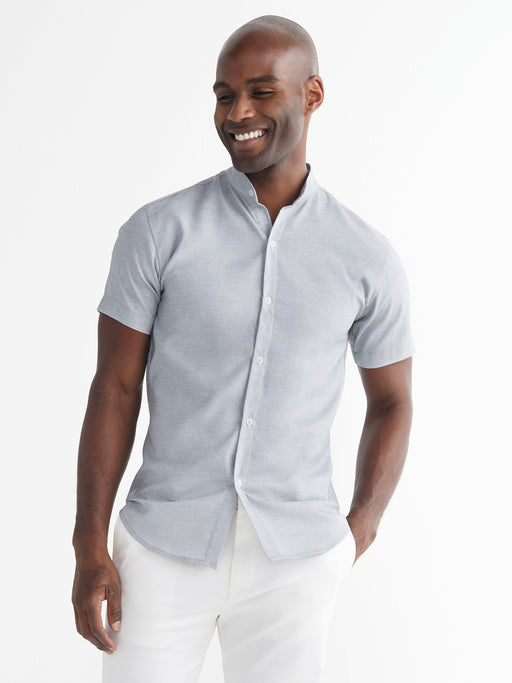Men's Linen Resort Shirt Short Sleeve - Cool Grey
