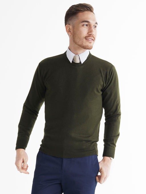 Men's Porter Crewneck Sweater - Olive