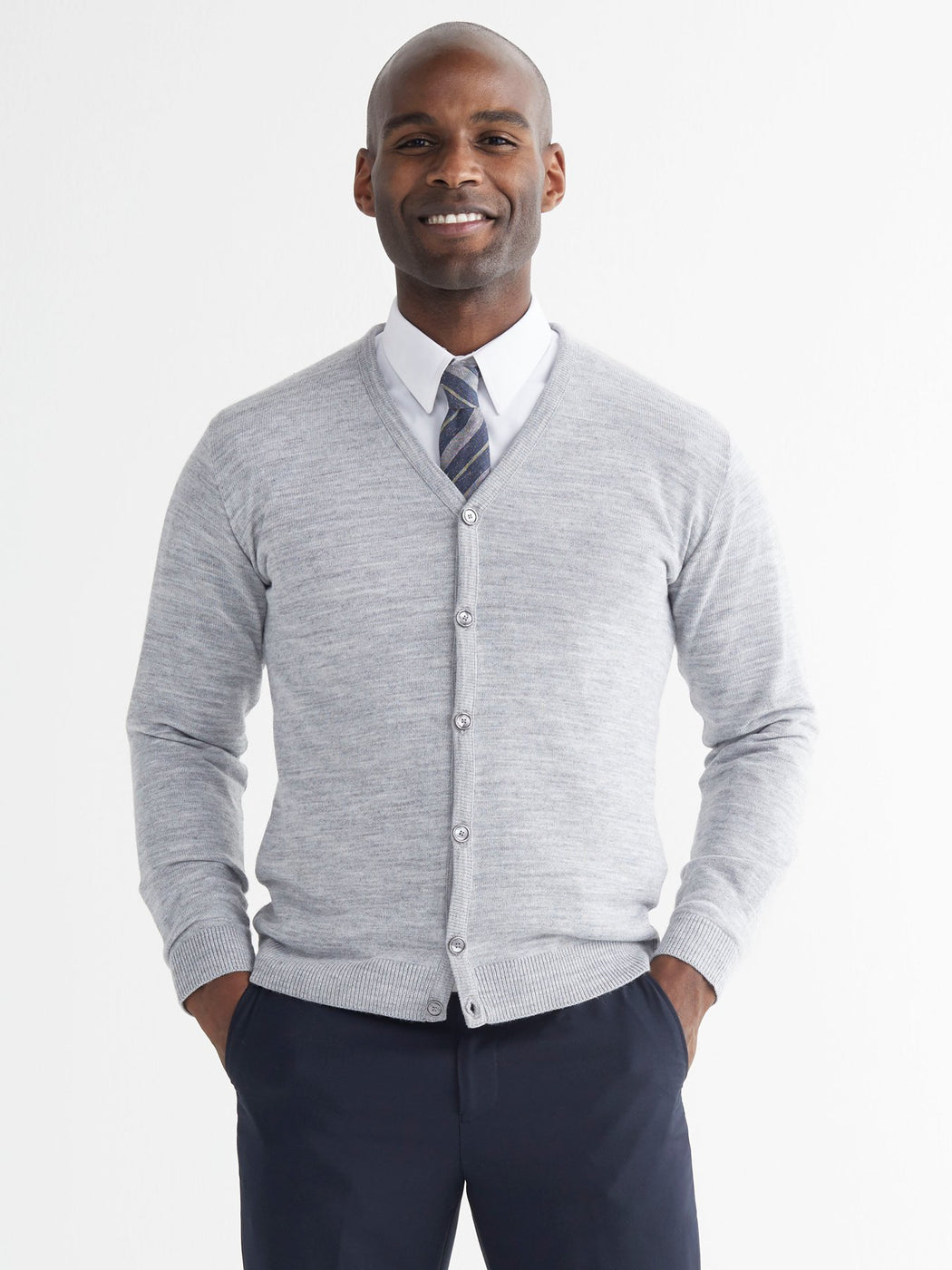 Men's Rogers Cardigan Sweater - Heather Grey