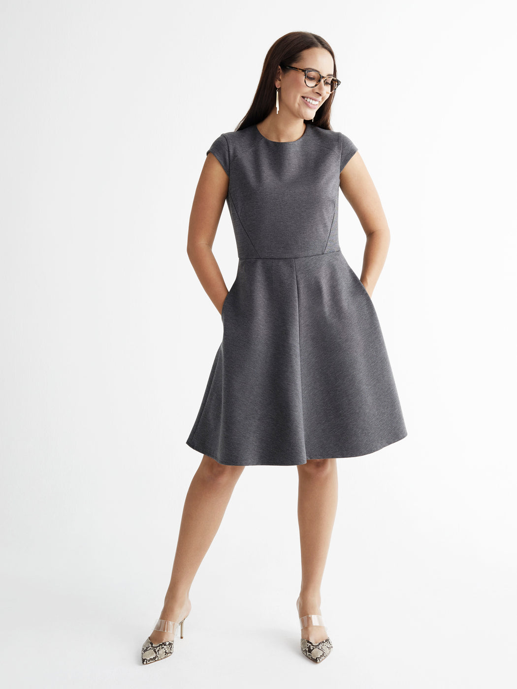 Ladies' Ariana Dress - Empire Grey
