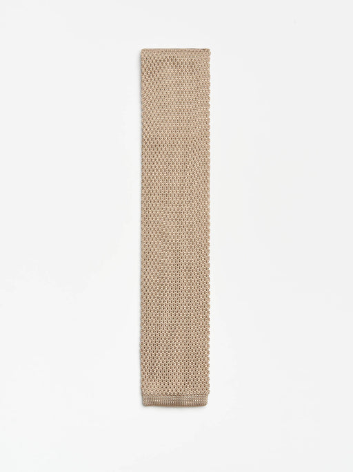 Textured Knit Tie - Sand