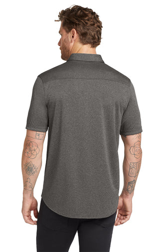 Men's Gravitate Full-Button Polo - Dark Heather Grey