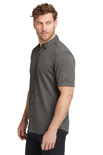 Men's Gravitate Full-Button Polo - Dark Heather Grey