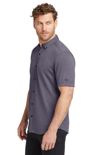 Men's Gravitate Full-Button Polo - Navy Heather