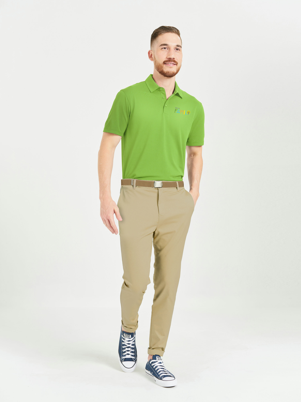 Men's Performance Pique Polo - Acid Green