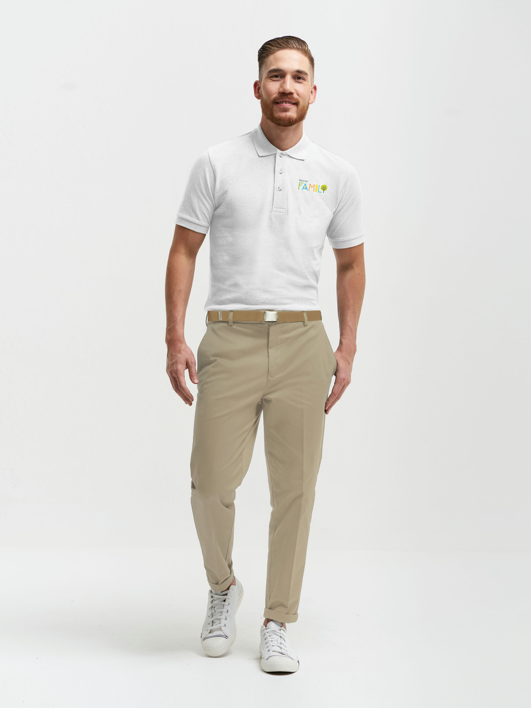 Men's Performance Pique Polo - White