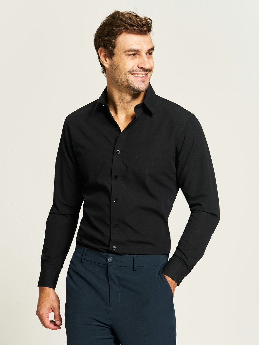 Men's James Dress Shirt -Black