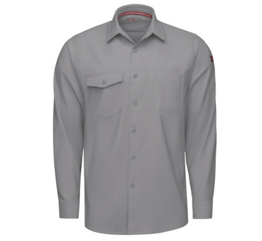 Men's Cooling Long Sleeve Work Shirt - Gravel