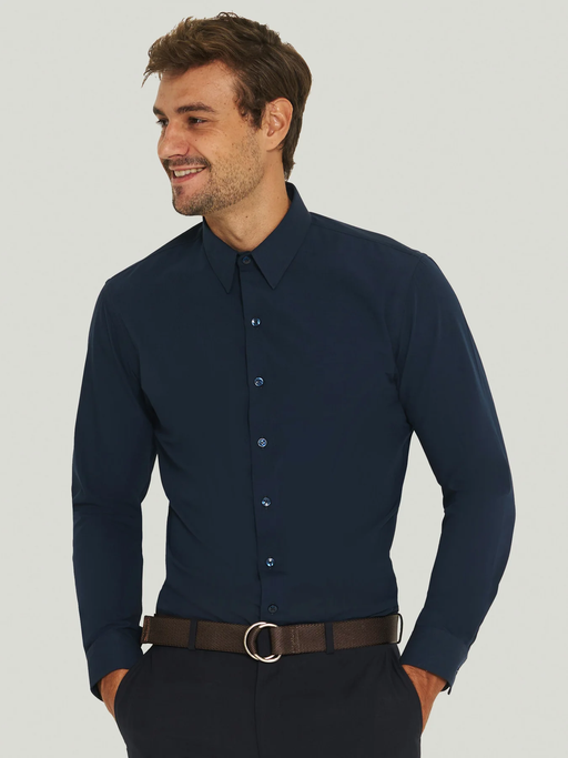 Men's James Dress Shirt - Navy Jet