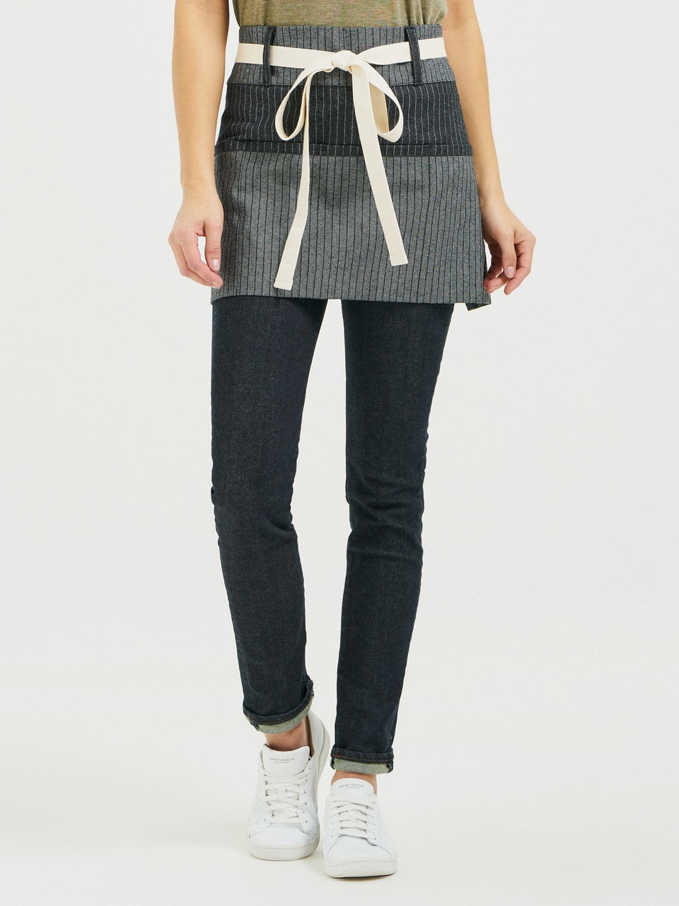 Beltway Waist Apron - Pinstripe Denim