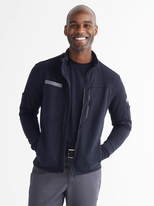 Men's Flame Resistant Zip Front Fleece - Navy