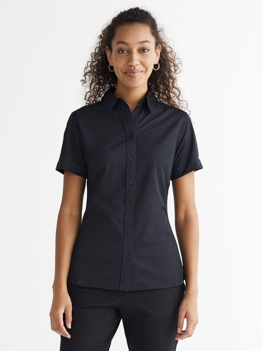 Ladies' X1 Performance Knit Shirt Short Sleeve - Black