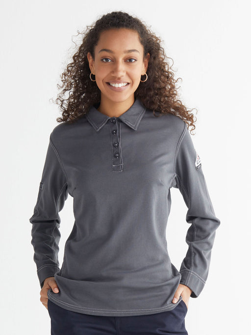 Ladies' iQ Comfort Knit Polo - Charcoal