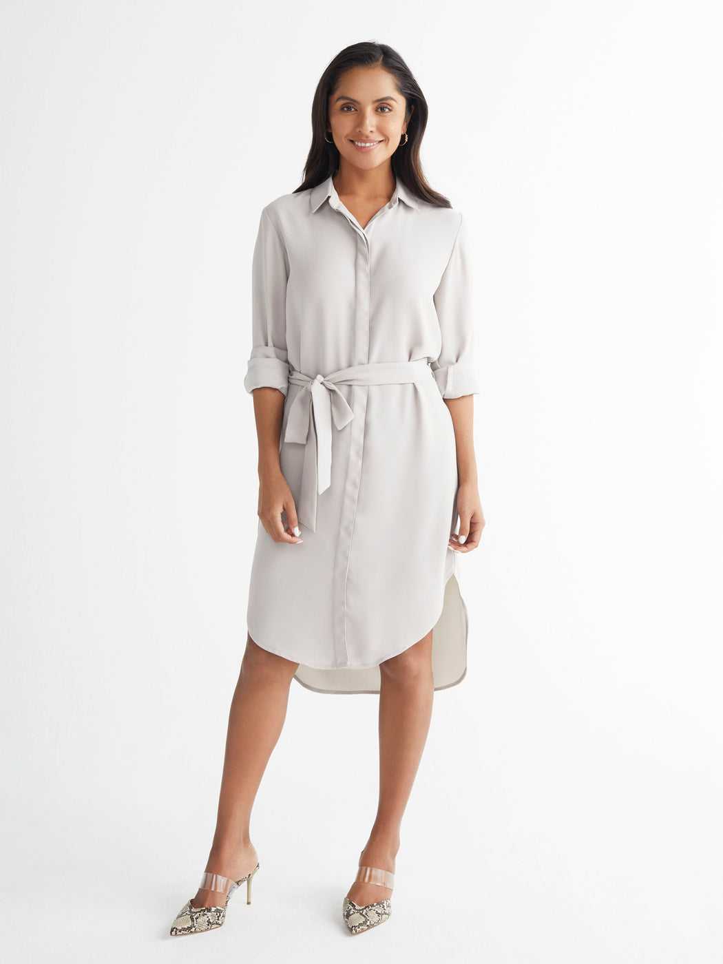 Ladies' Shirt Dress - Stone