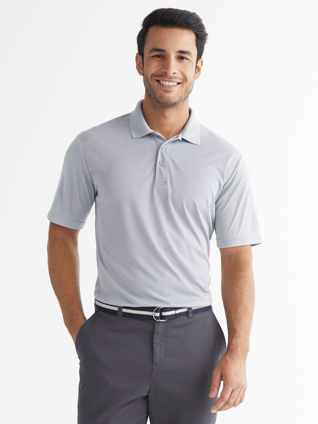 Men's Charger Polo - Silver