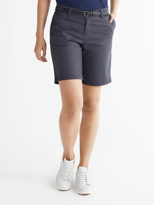 Ladies' Dickies 9" Flat Front Short - Dark Charcoal