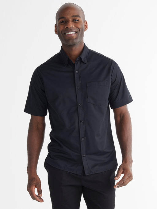 Men's X1 Performance Knit Shirt Short Sleeve - Black