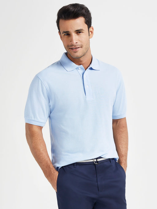 Men's Performance Blend Polo - Light Blue