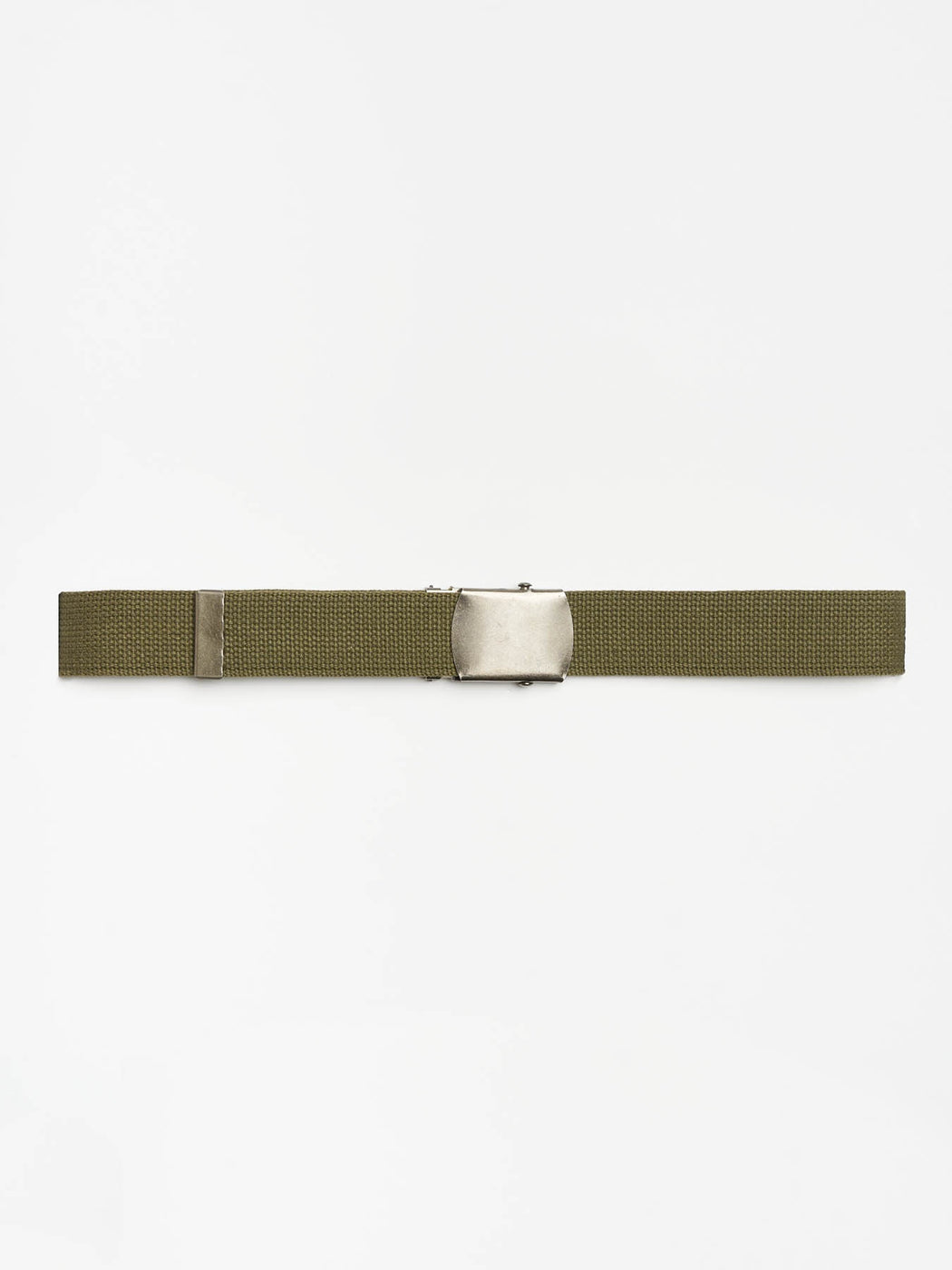 Men's Military Buckle Web Belt - Olive