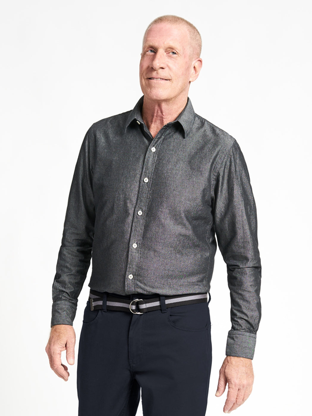 Men's James Shirt - Coal Chambray